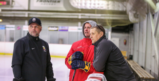 FOTO: Latvijas U-20 hokeja izlases treniņš