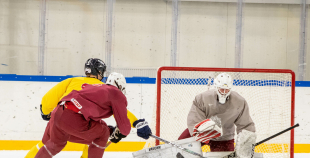 FOTO: Latvijas U-18 hokeja izlases treniņš