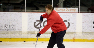 Latvijas izlases pirmais treniņš pirms pasaules čempionāta