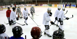 Latvijas izlases pirmais treniņš pirms pasaules čempionāta