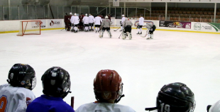 Latvijas izlases pirmais treniņš pirms pasaules čempionāta