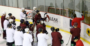 Latvijas izlases pirmais treniņš pirms pasaules čempionāta