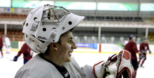 Latvijas izlases pirmais treniņš pirms pasaules čempionāta