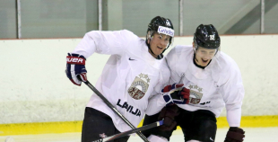 Latvijas izlases treniņš