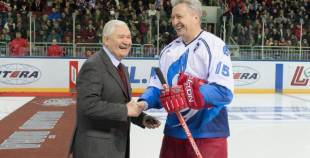 Latvijas hokeja veterāni atzīst Krievijas leģendu pārākumu