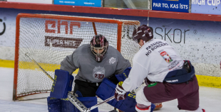 FOTO: Latvijas izlases treniņš "Volvo ledus hallē" (09.04.)