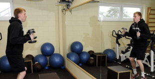 Foto: Hokeja izlases pirmais treniņš