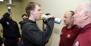 Foto: Hokeja izlases pirmais treniņš