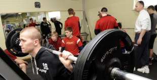 Foto: Hokeja izlases pirmais treniņš