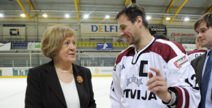 Hokeja izlasei - sportiska pieņemšana