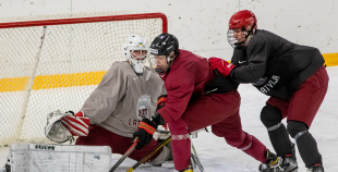 FOTO: Latvijas U-18 hokeja izlases treniņš
