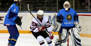 Latvija U-18 - Kazahstāna U-18 8:1