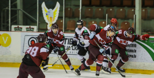 Latvijas nacionālā izlase treniņspēlē uzveic Latvijas U-18 valstsvienību
