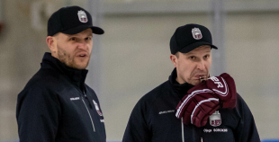 FOTO: Latvijas U-18 hokeja izlases treniņš