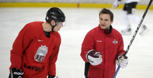 Hokeja izlases pirmais treniņš