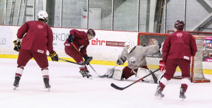 FOTO: Latvijas U-20 hokeja izlases treniņš