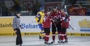 FOTO: Latvijas klubu izlase ar 9:2 sagrauj Ukrainas U-20 komandu