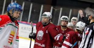 Latvijas sieviešu izlase turnīru Polijā sāk ar 7:2 uzvaru pār Ungārijas U-19 izlasi