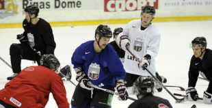 Hokeja izlases treniņš