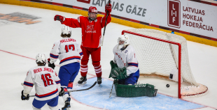 FOTO: Dānija - Norvēģija 5:3