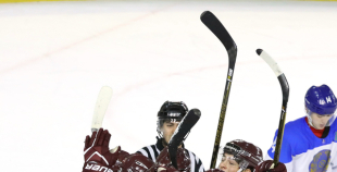 FOTO: Latvija - Kazahstāna (2:3 pēcspēles metienos)