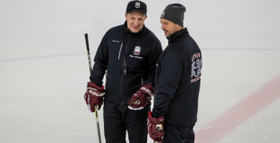 FOTO: Latvijas U-18 hokeja izlases treniņš