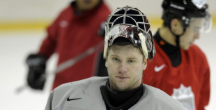 Hokeja izlases pēdējais treniņš pirms došanās uz Franciju