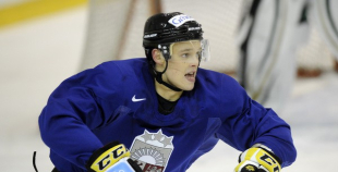 Hokeja izlases pēdējais treniņš pirms došanās uz Franciju