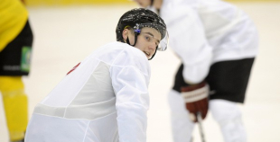 Hokeja izlases pēdējais treniņš pirms došanās uz Franciju