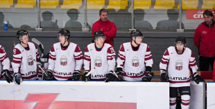 Latvijas U20 izlase pēdējā spēlē pirms PČ izcīna uzvaru