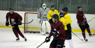 Latvijas hokeja izlases treniņš