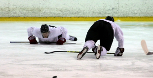 Latvijas hokeja izlases treniņš