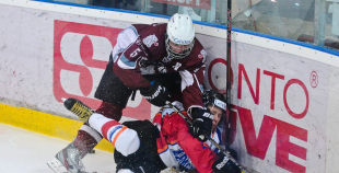 Foto: "Dinamo Juniors" piekāpjas Jelgavas HK "Zemgale/LLU"