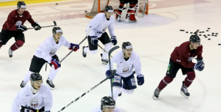 2013 Latvijas izlases pirmais treniņš pirms spēlēm ar Krieviju