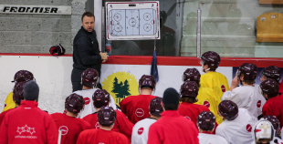 FOTO: Latvijas U-20 hokeja izlases treniņš (02.12)