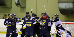 1. finālspēle: HK Kurbads - HS Rīga/Prizma 10:2