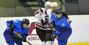 Latvija saspringtā spēlē uzvar arī Kazahstānu