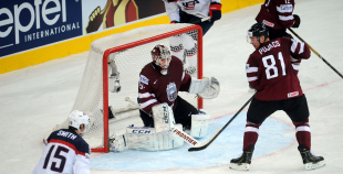 2014 PČ Latvija - ASV 6:5