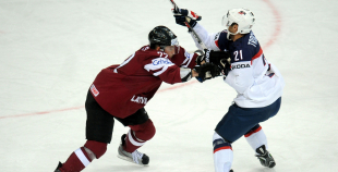 2014 PČ Latvija - ASV 6:5