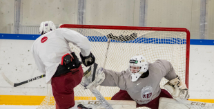 FOTO: Latvijas U-18 hokeja izlases treniņš