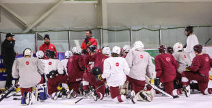 FOTO: Latvijas U-20 hokeja izlases treniņš
