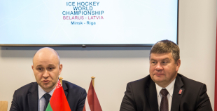 Latvijas Hokeja federācija un Baltkrievijas Hokeja federācija paraksta līgumu par 2021.gada PČ organizēšanu