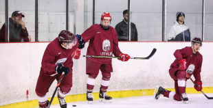 FOTO: Latvijas U-20 hokeja izlases treniņš