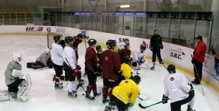 Latvijas hokeja izlases treniņš