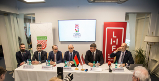 Latvijas Hokeja federācija un Baltkrievijas Hokeja federācija paraksta līgumu par 2021.gada PČ organizēšanu