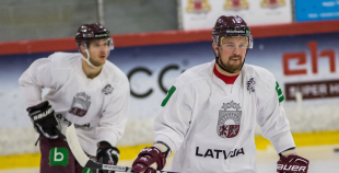 FOTO: Latvijas izlases treniņš "Volvo ledus hallē" (09.04.)