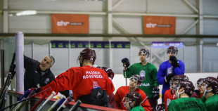 Latvijas izlases treniņš pirms došanās uz Franciju 