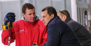 FOTO: Latvijas U-20 hokeja izlases treniņš