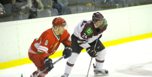 FOTO: Latvijas U-20 izlase turnīrā Ventspilī cieš neveiksmi (1:4) arī pret baltkrieviem 