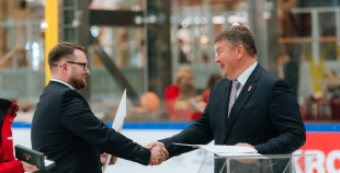 “Akropoles” ledus arēnā prezentētas Latvijas hokeja izlases jaunās formas